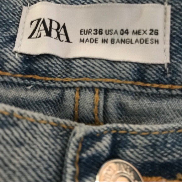ZARA | HIGH WAIST | DISTRESSED | DENIM SHORTS N7 - Picture 7 of 7